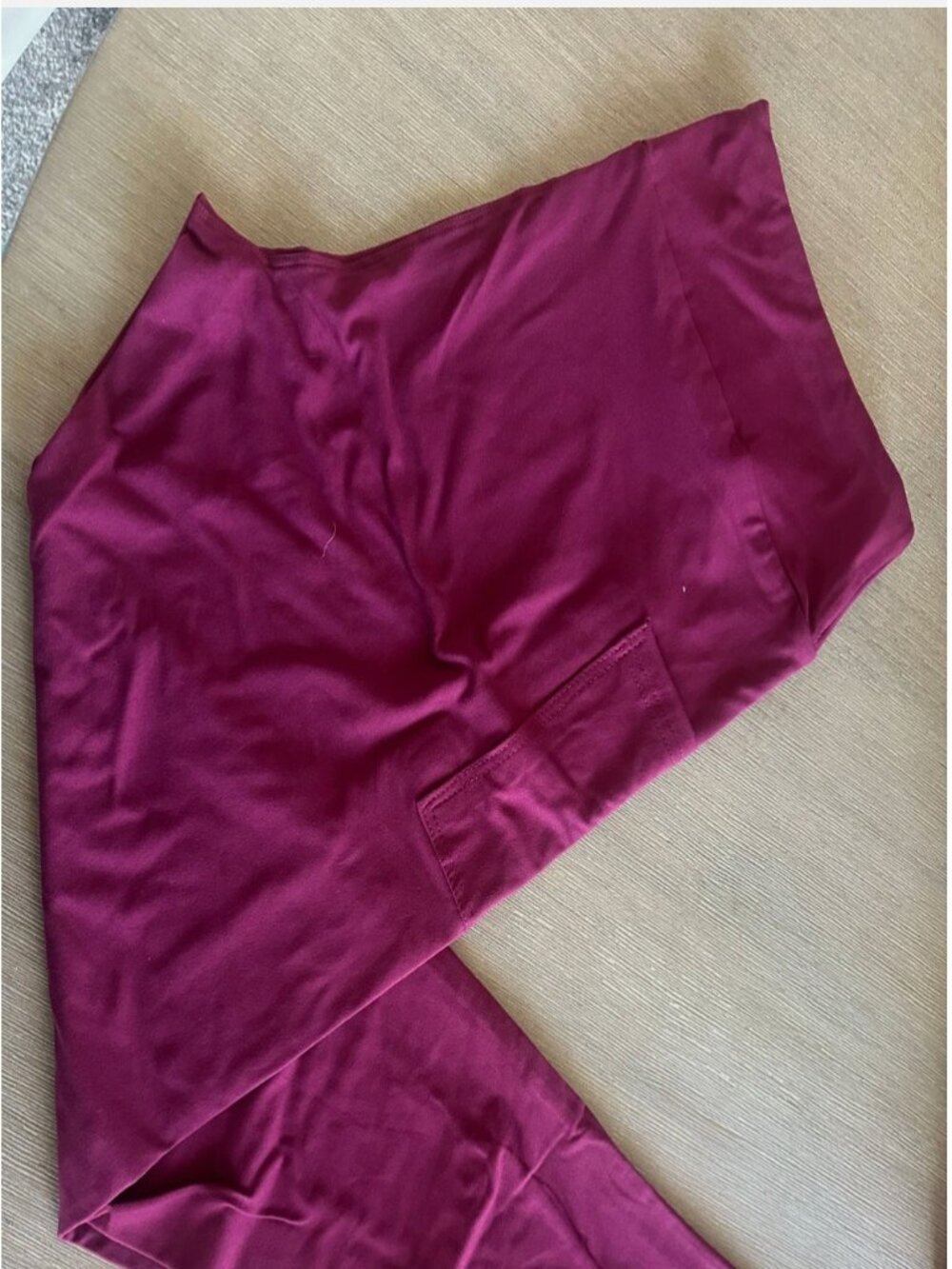 Julia Rose Full Length Buttery Soft Leggings with Side Pockets- Size TC- Wine